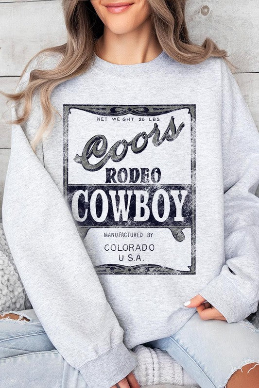 Coors Rodeo Cowboy Graphic Fleece Sweatshirts