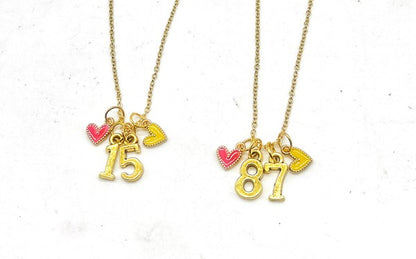 Gold 15 Mahomes Kansas City Charm Necklace Chiefs