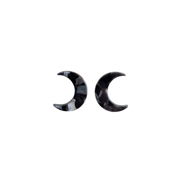 Moon Studs - Black