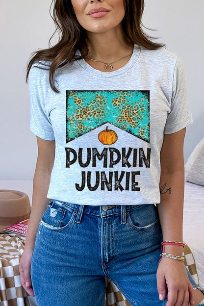 Fall Autumn Pumpkin Junkie Graphic Tee