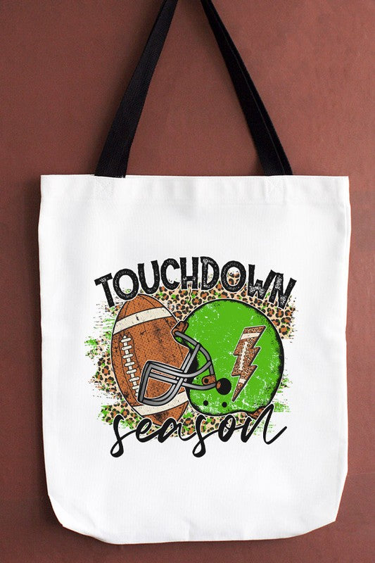 GameDay Green Helmet Touchdown Season Tote Bag