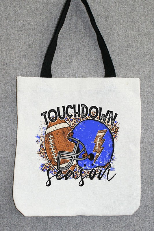 GameDay Blue Helmet Touchdown Season Tote Bag