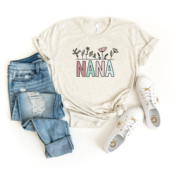 Nana Flowers Short Sleeve Graphic Tee