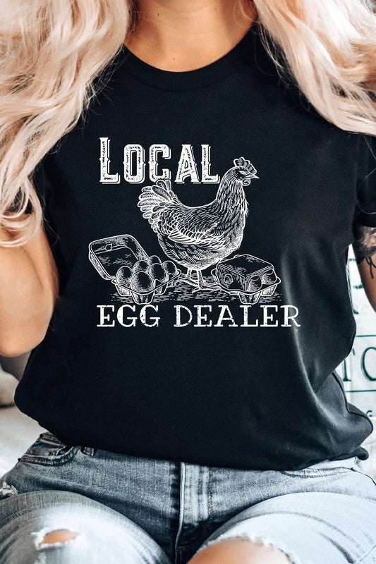 Local Egg Dealer Hen Chicken Farm PLUS Graphic Tee