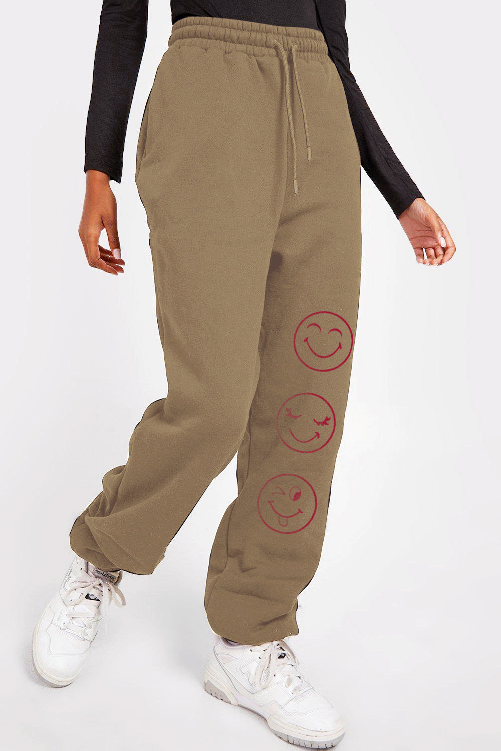 Emoji Graphic Sweatpants Simply Love Full Size