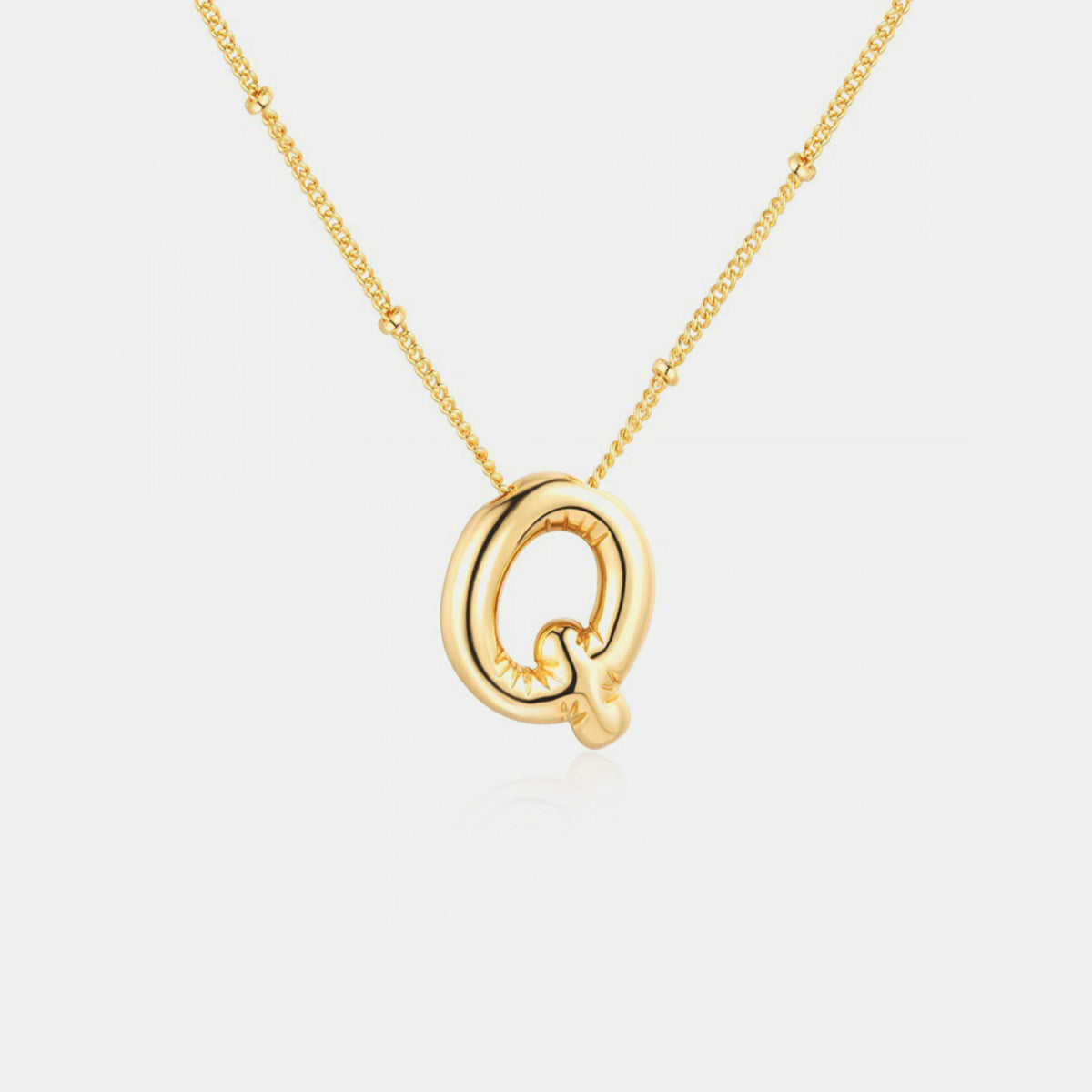 Gold-Plated K-S Letter Pendant Necklaces