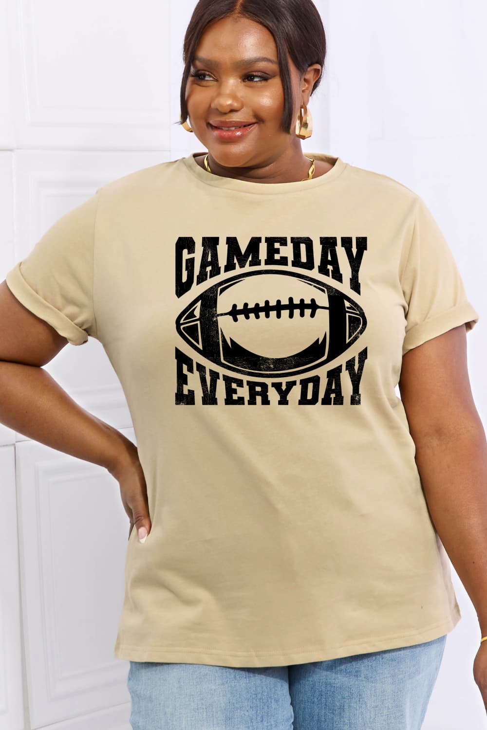 Simply Love Full Size GAMEDAY EVERYDAY Graphic Cotton Tee