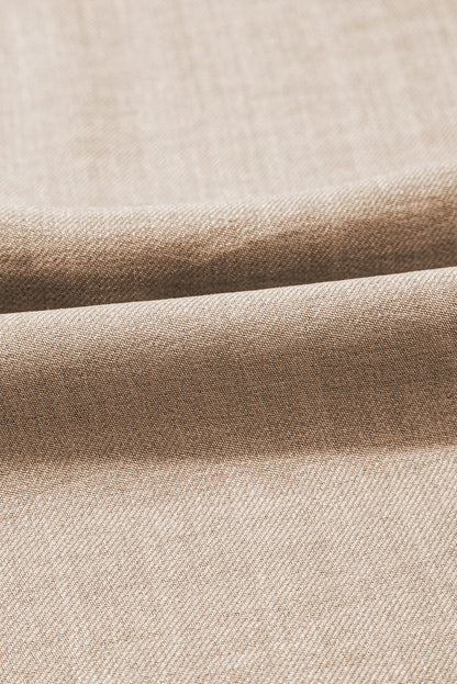 Robe Courte Sans Manches Gris Fumé à Nœud, Dos Rond Échancré et Volants à l'Ourlet