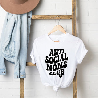 Anti Social Moms Club Heart Short Sleeve Tee