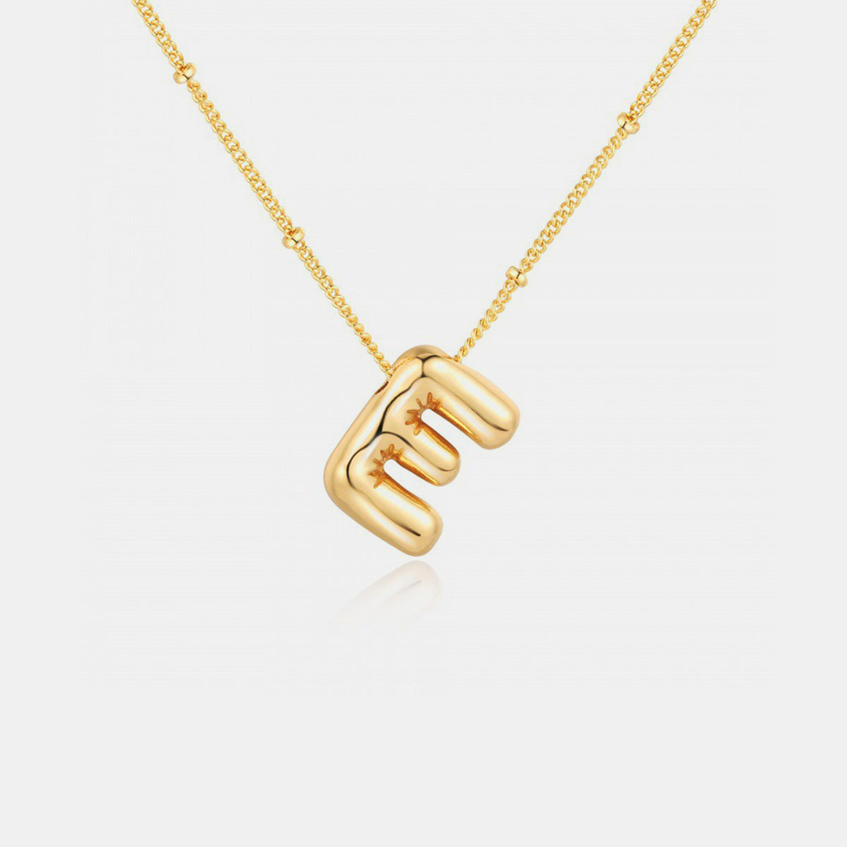 Gold-Plated A-J  Letter Pendant Necklaces