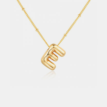 Gold-Plated A-J  Letter Pendant Necklaces