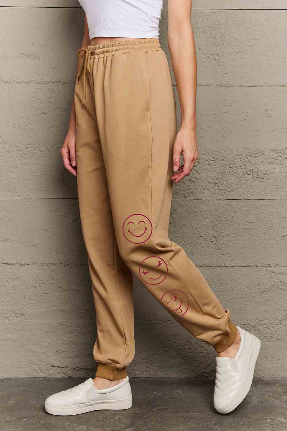 Emoji Graphic Sweatpants Simply Love Full Size