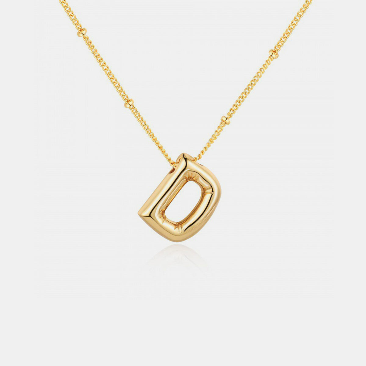 Gold-Plated A-J  Letter Pendant Necklaces