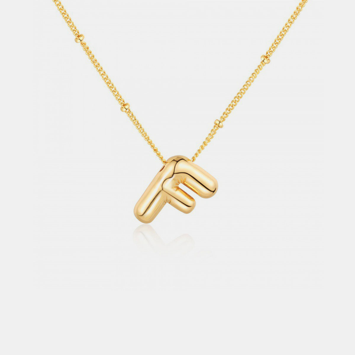 Gold-Plated A-J  Letter Pendant Necklaces