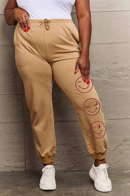 Emoji Graphic Sweatpants Simply Love Full Size