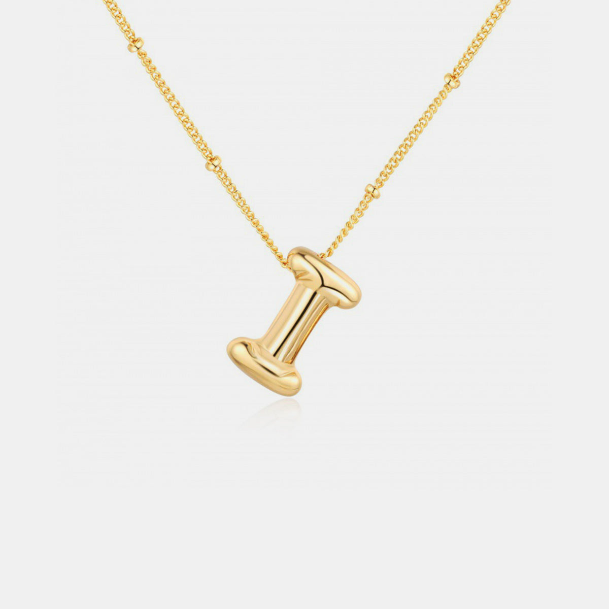 Gold-Plated A-J  Letter Pendant Necklaces