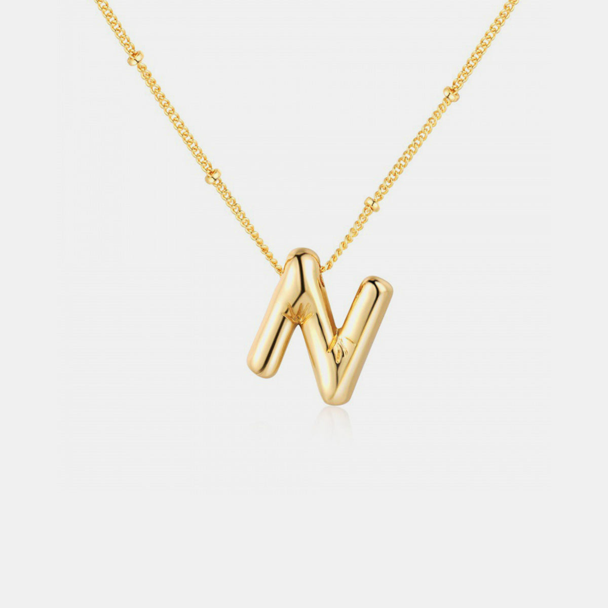 Gold-Plated K-S Letter Pendant Necklaces