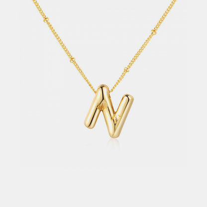 Gold-Plated K-S Letter Pendant Necklaces