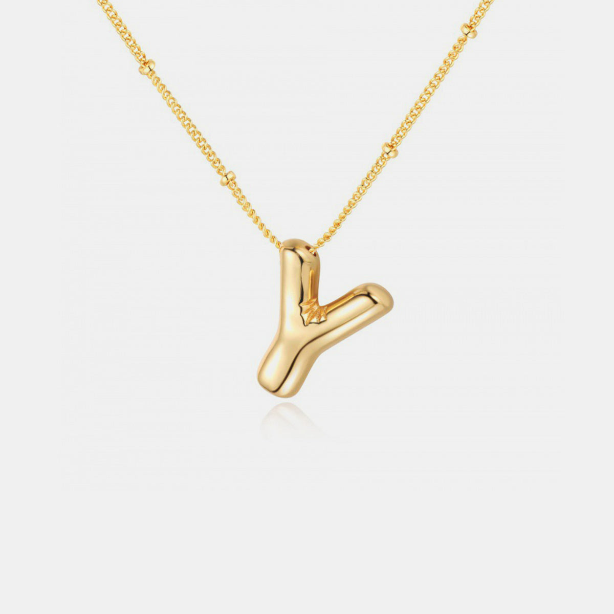 Gold-Plated Letter T- Z Pendant Necklaces