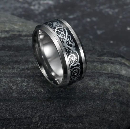 Mens Asgard Crafted Basilisk Scale Wedding Ring