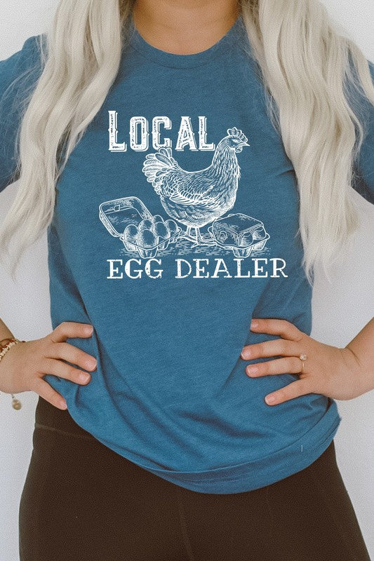 Local Egg Dealer Hen Chicken Farm PLUS Graphic Tee