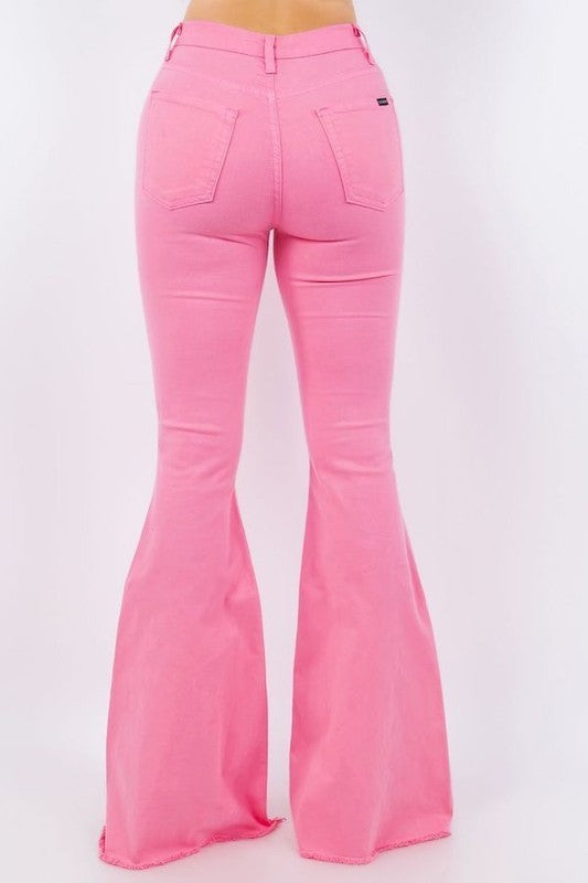 Bell Bottom Jean in Pink