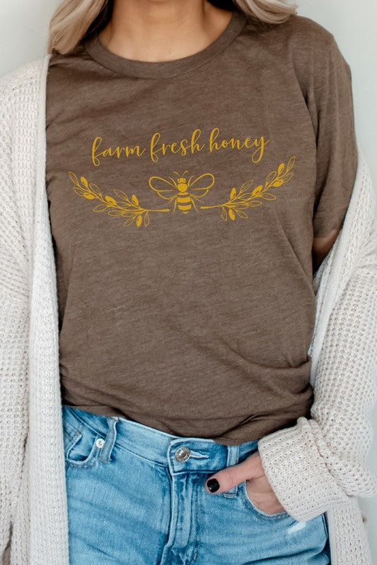 Farm Fresh Honey Bee Decor Graphic Tee