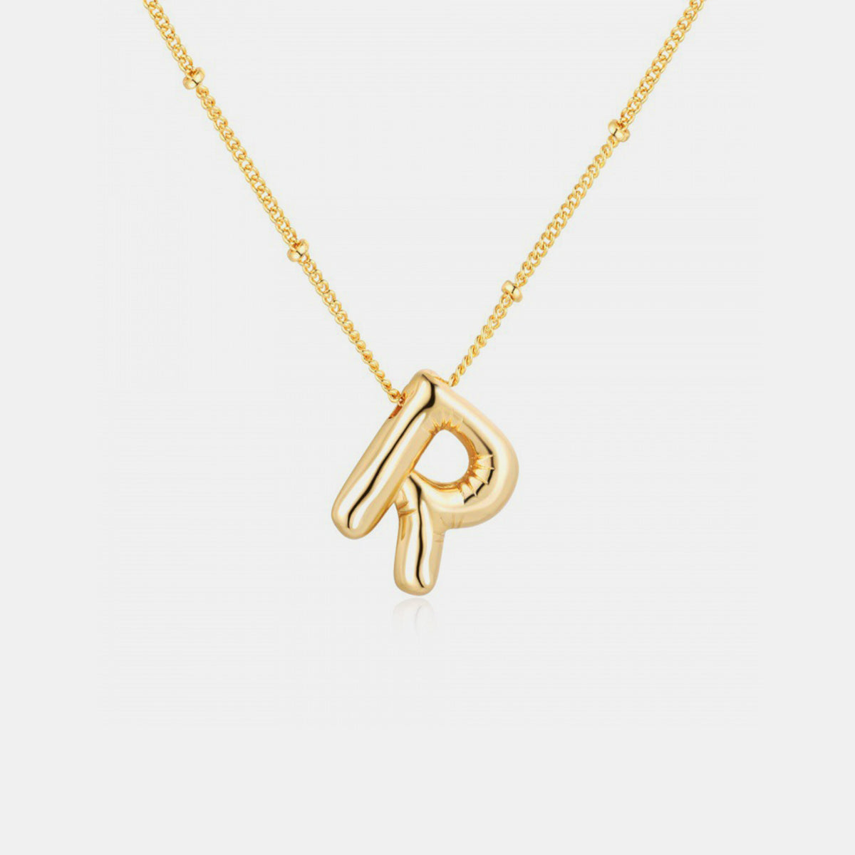 Gold-Plated K-S Letter Pendant Necklaces