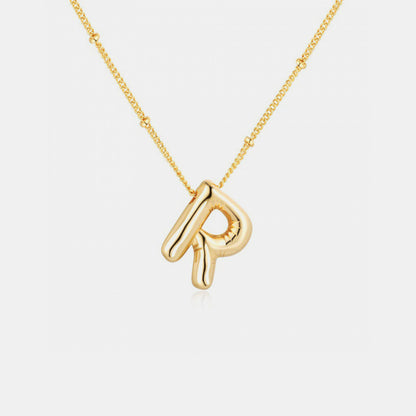 Gold-Plated K-S Letter Pendant Necklaces