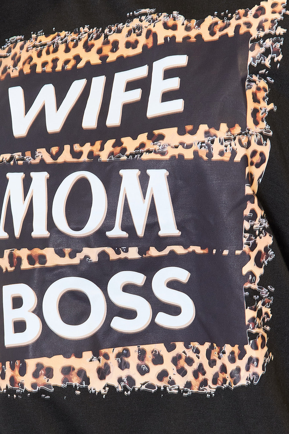 WIFE MOM BOSS Leopard Graphic T-Shirt Simply Love