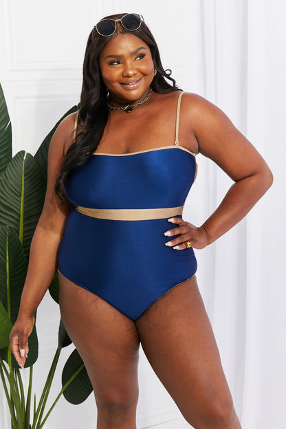 Wave Break Contrast Trim One-Piece Marina West Swim Full Size