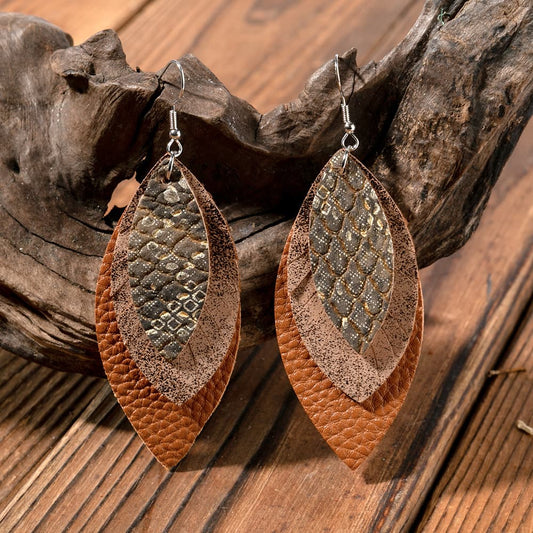 Leather Drop Earrings