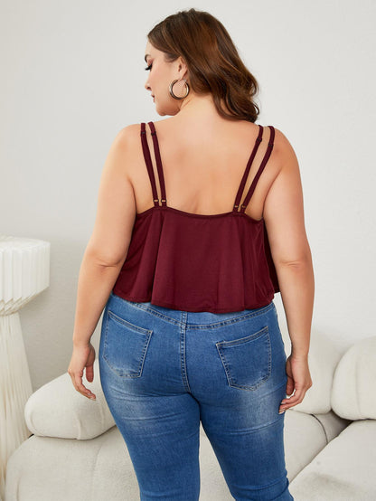 Double-Strap Scoop Neck Cami Plus Size