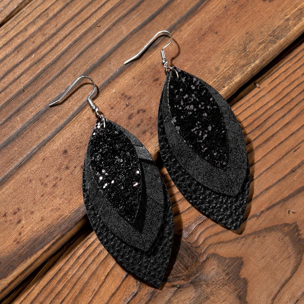 Leather Drop Earrings