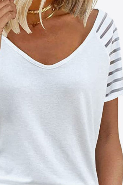 V-Neck Raglan Sleeve Top