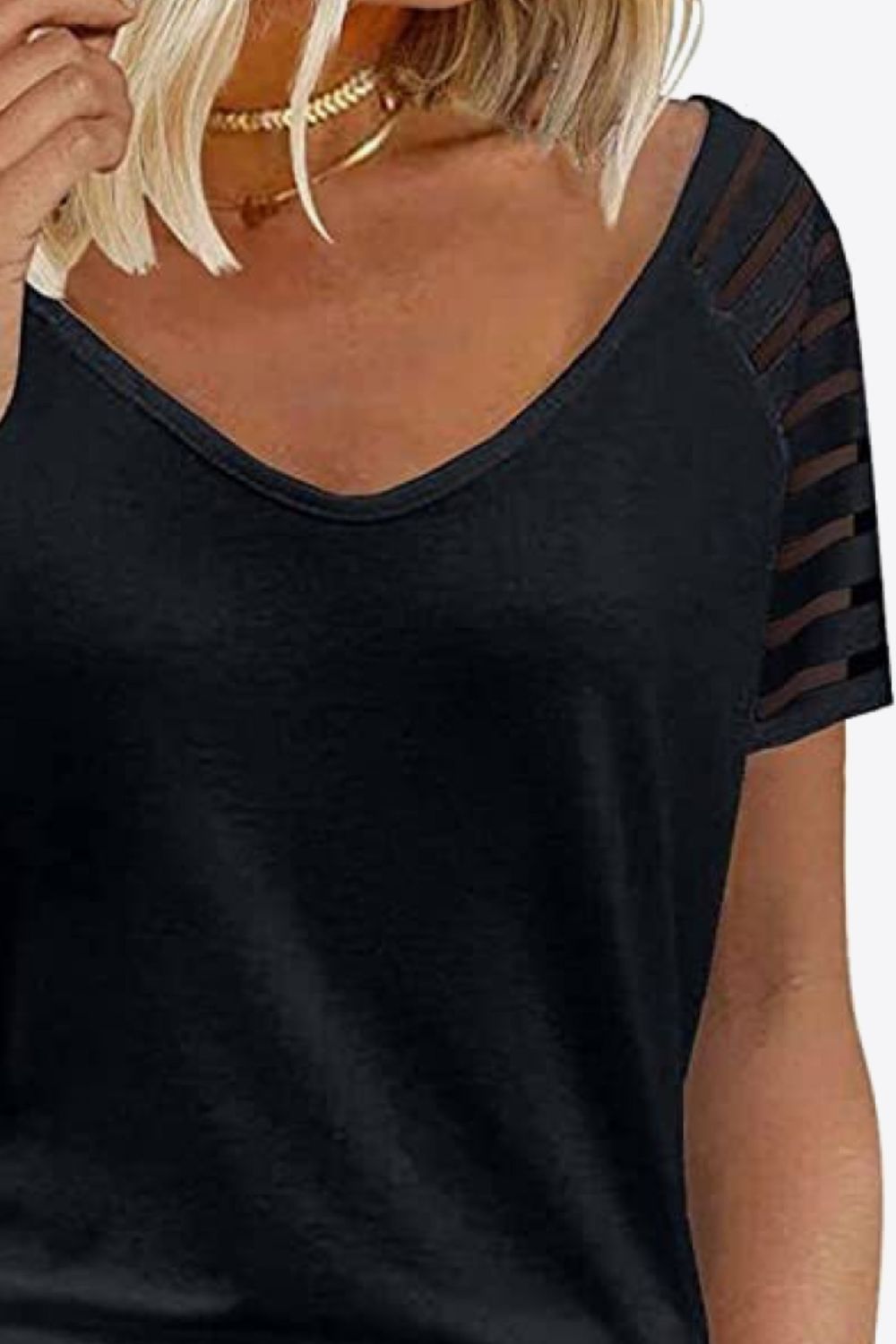 V-Neck Raglan Sleeve Top