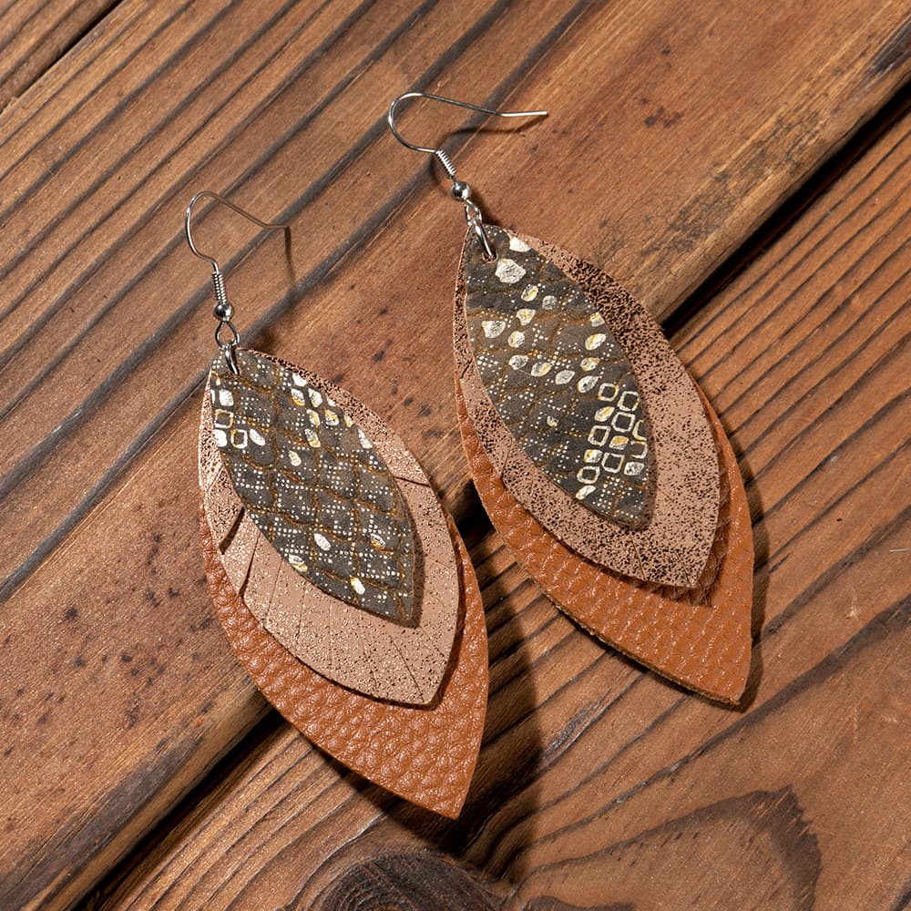 Leather Drop Earrings