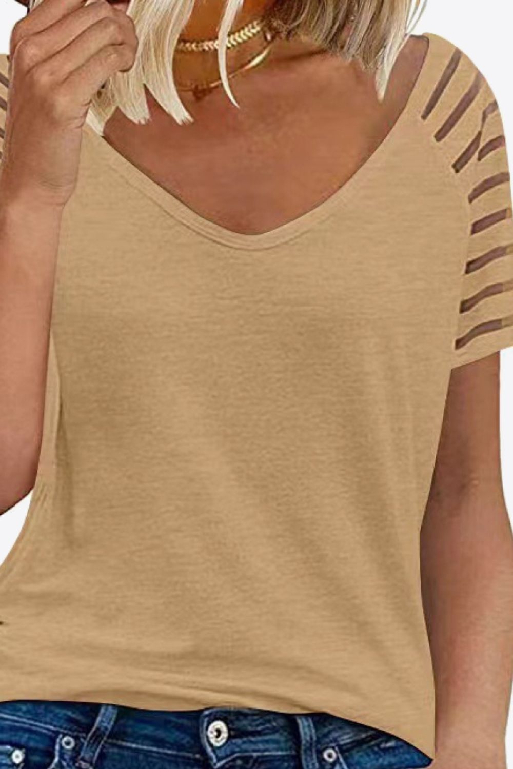 V-Neck Raglan Sleeve Top