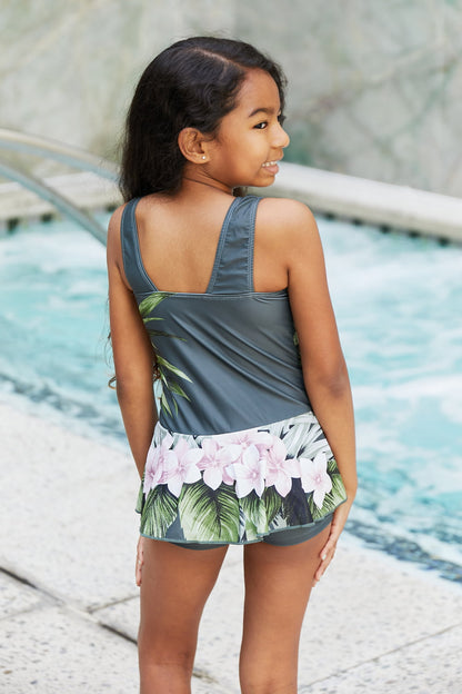 Clear Waters Swim Dress in Aloha Forest Marina West Swim