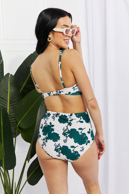 Take A Dip Twist High-Rise Bikini in Forest Marina West Swim Full Size