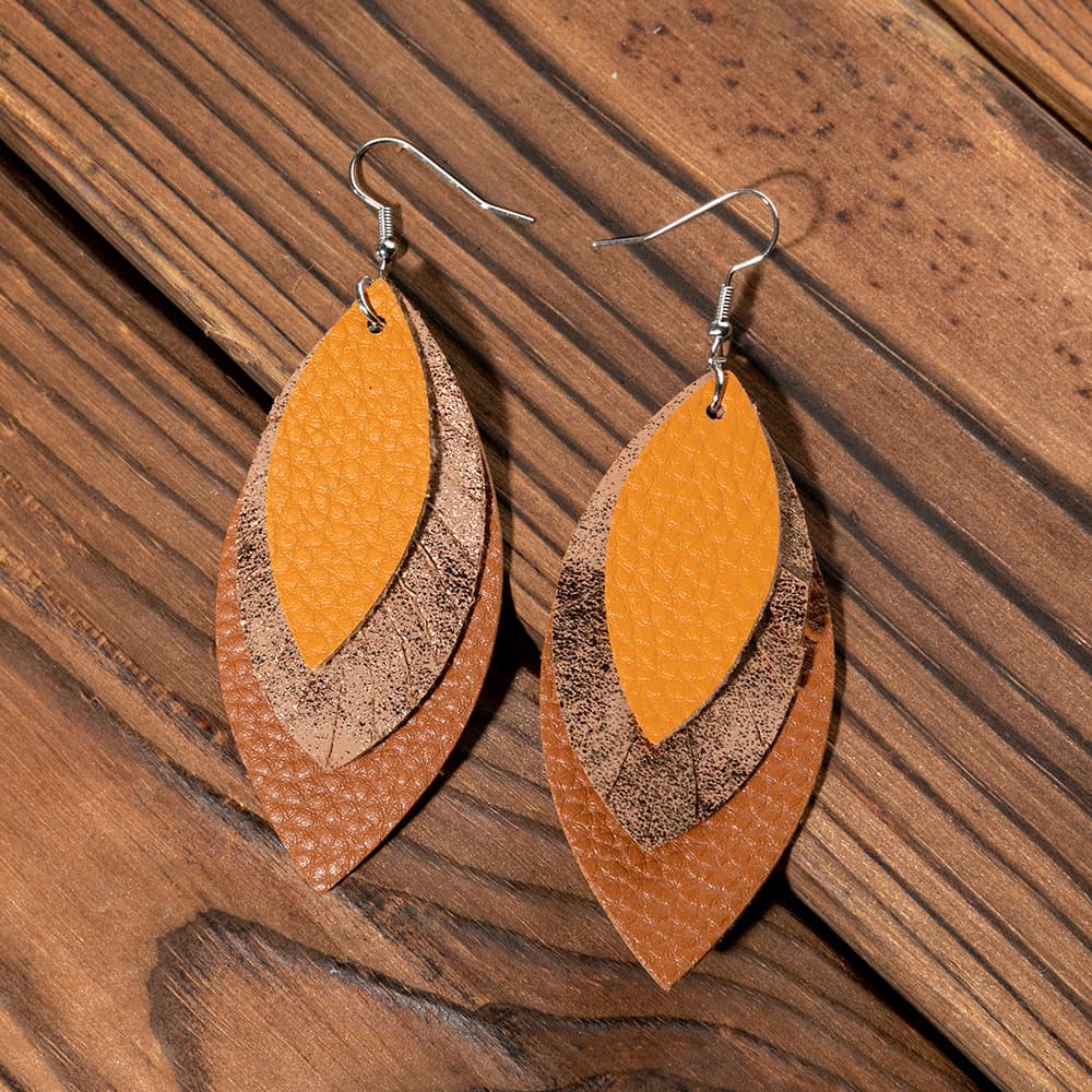 Leather Drop Earrings