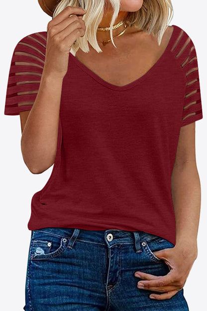 V-Neck Raglan Sleeve Top