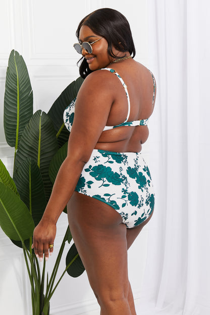 Take A Dip Twist High-Rise Bikini in Forest Marina West Swim Full Size