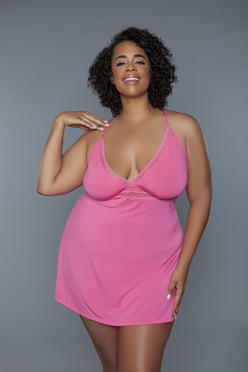 Mini-length Babydoll Plus Size