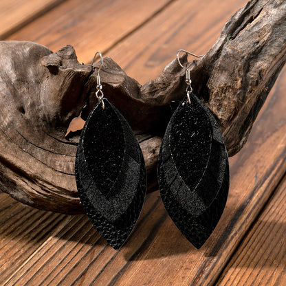 Leather Drop Earrings