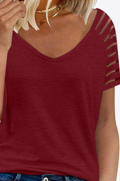 V-Neck Raglan Sleeve Top