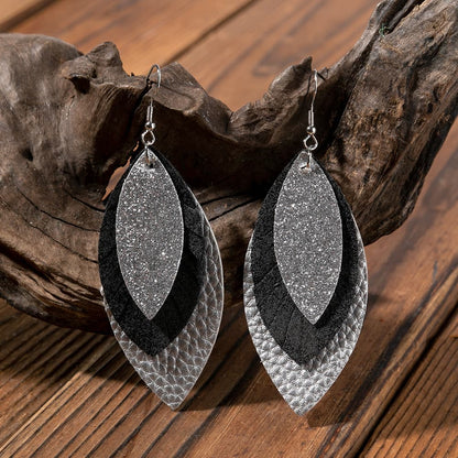 Leather Drop Earrings