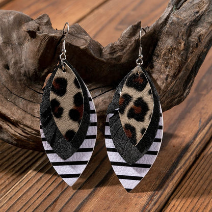 Leather Drop Earrings