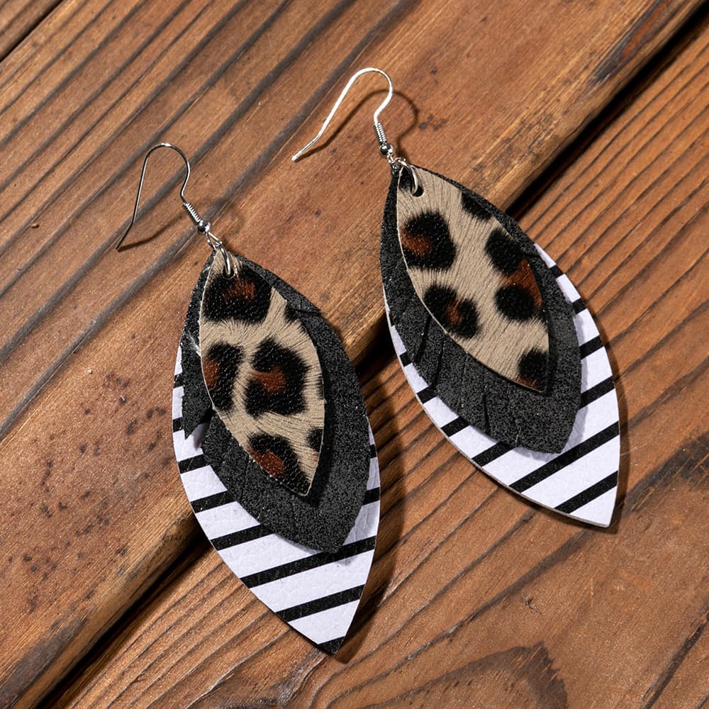 Leather Drop Earrings