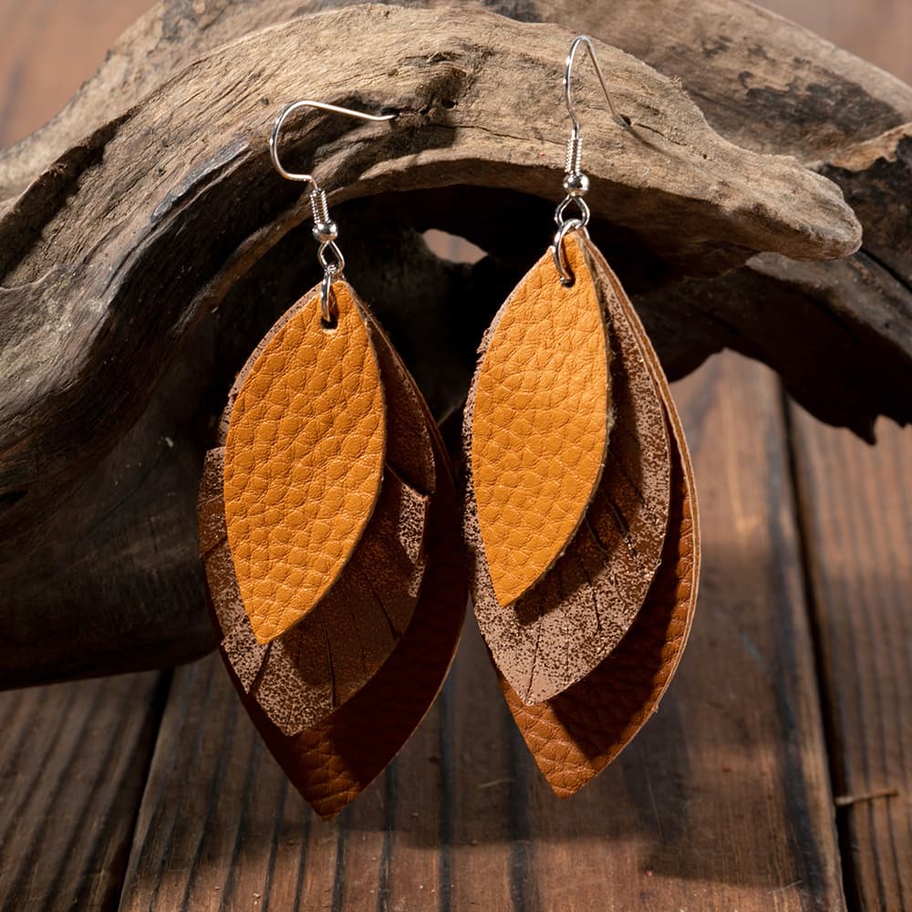 Leather Drop Earrings